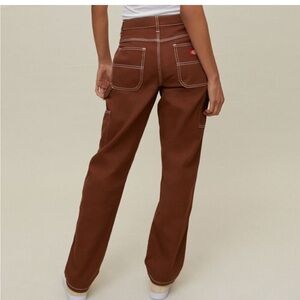 Dickies Straight Leg Contrast Stitching Jeans Burnt Orange 28